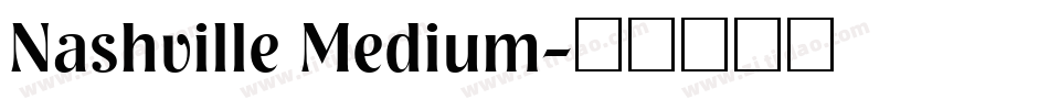 Nashville Medium字体转换